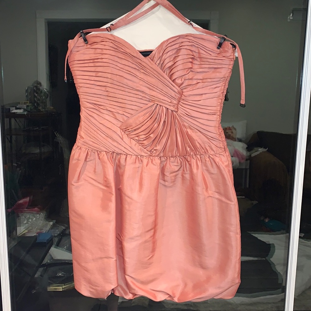 Item for sale Strapless light coral satin dress - size 6